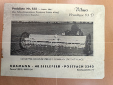 KUXMANN Preisliste Nr.155 1967 Prospekt Traktor brochure M4