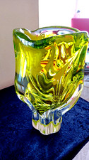 Schwere Glas Vase -CHRIBSKA by