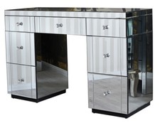 Schreibtisch verspiegelt Schreibpult Homeoffice Computertisch Damenschreibtisch