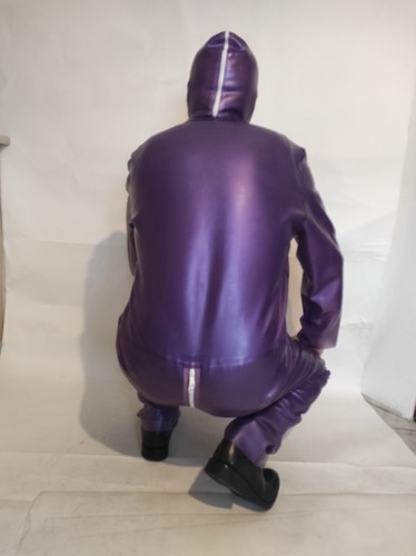 Latex metalic catsuit overall - metalic,