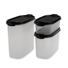 Tupperware Eidgenosse Behälter 1,7 l + 1,1 l + 500 ml    Schwarz Schütte B-Ware