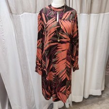 Kyra edles Kleid A-Linie Lilly Braun Orange Pink Gr.40 L NP 179€ NEU