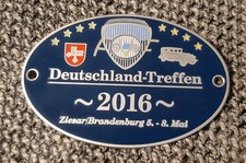 Plakette: Deutschland-Treffen  2016 Ziesar/Brandenburg Oldtimer ADAC AVF Schild 