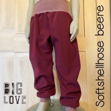 Softshellhose Gr. 110 Beere Outdoorhose Thermohose Kind