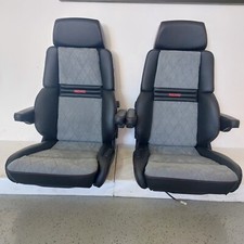 2 Recaro Orthopäd 94 Klimapaket Leder Grau Alcantara  Rautenmuster  Neu Bezogen 