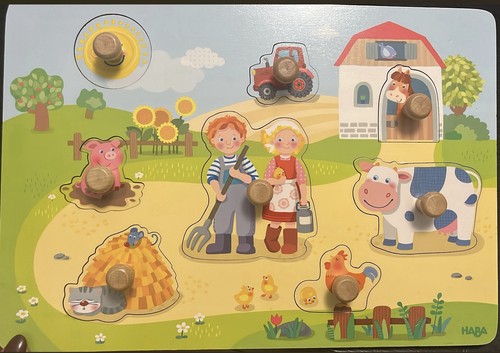 Holzpuzzle bauernhof autos - bauernhof,