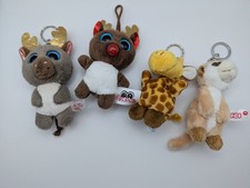 ⭐ 4 NICI Schlüsselanhänger Plüschtiere Rentiere Giraffe Glubschis Erdmännchen