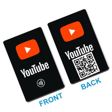 YouTube NFC Karte mit QR-Code - Tippen zum Abonnieren | Steigern Sie Ihren Kanal mit Leichtigkeit