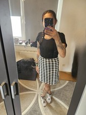 EMP Pussy Deluxe Damen Kleid Gr. XS Schwarz/Weiß Kariert