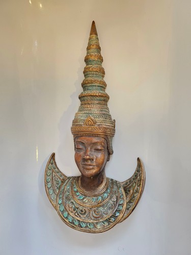 Vintage buddha wandmaske - vintage,