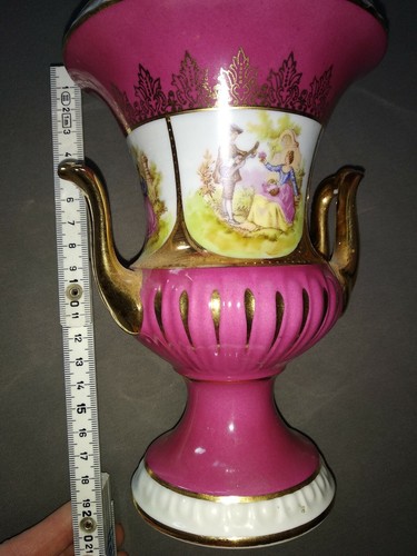 Porzellan vase mit goldenen - porzellan,
