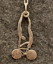 Silberschmuckanhänger mit Kette 925 Silber Hallenrad Handstand/ Kopfstand