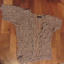 Häkeljacke - Jäckchen - Bolero - Silbergrau - von Network - ca. 34/36