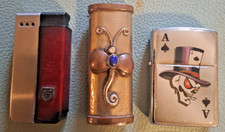 Kleines Konvolut Feuerzeuge und Feuerzeughülle