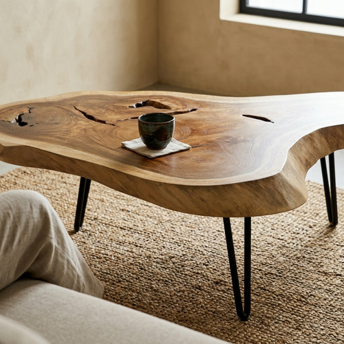 Couchtisch baumscheibe suar - couchtisch,