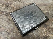 Vintage Zigarettenetui graviert Blechdose Neusilber? Art Deco Jugendstil