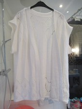 Eine weiße Weste!!! (Falls Sie eine brauchen :-)  ) gestrickt   XXL  Handarbeit