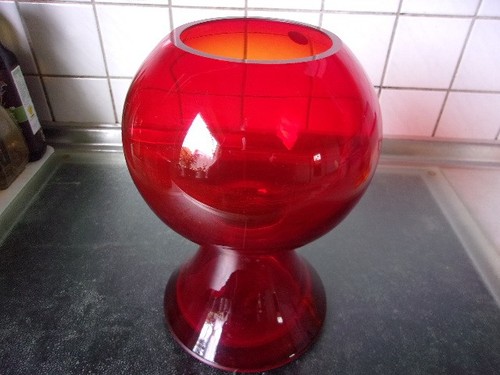 Große rote bauchige vase von - vase,