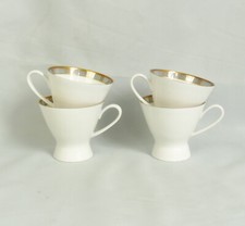 Gala blau Ätzgold Form 2000 v. Rosenthal , 4 Kaffeetassen Ø 8 cm (956)