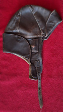 alte Fliegerhaube Leder Kopfbedeckung Gr. 56-57 Pilot Oldtimer Motorrad Kappe