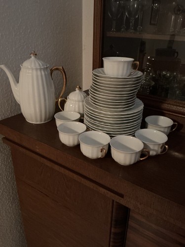 Vintage teeservice aus - aus, weißem