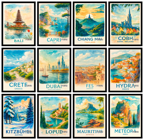 Global capitals reise poster - reise,