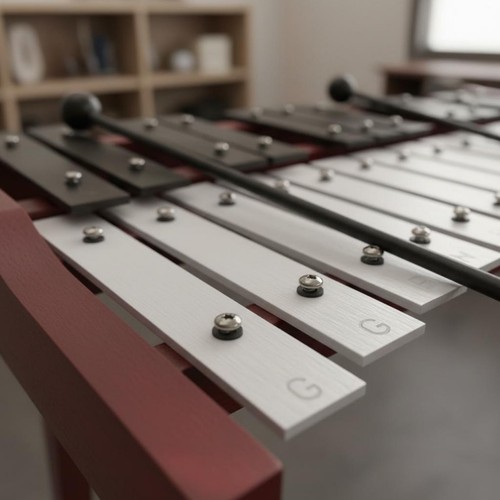 Ton xylophon mit - xylophon, schlägeln