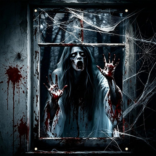 Halloween fensterbild blutige - halloween,