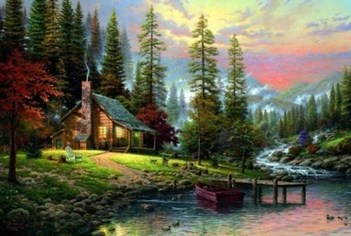 Thomas kinkade haus in - kinkade, /