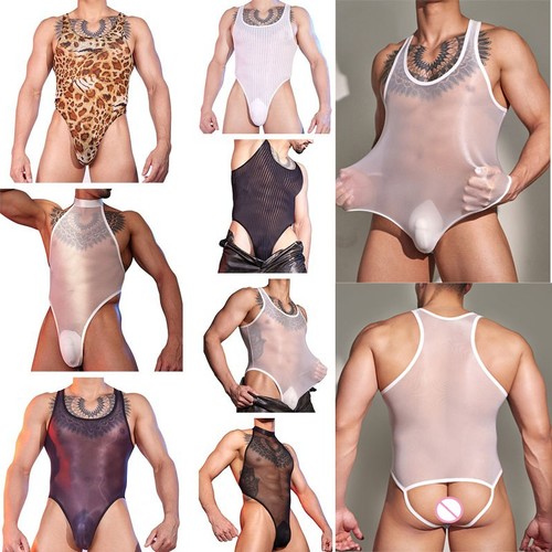 Herren sexy sheer body - sheer,
