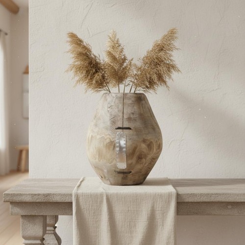 Vintage dekovase aus - vintage, holz