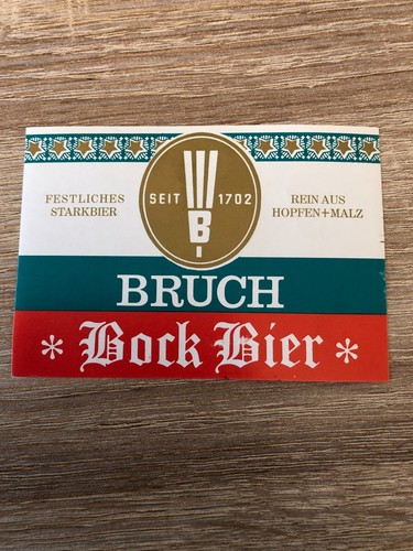 Bieretikett brauerei bruch - brauerei,