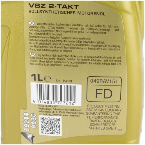 Ravenol zweitaktöl - ravenol, 1l