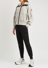 1xCanada Goose Fleecejacke Bomber Damen L ORIGINAL Brandneu Nebelgrau + Etikett