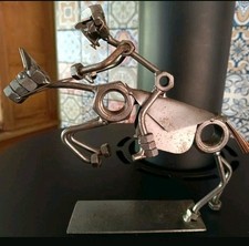 Pferd und Reiter Skulptur Metallkunst Handarbeit