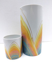 2 Vase Vasen 100 Jahre  Rosenthal Design Rosamunde Nairac 70er Jahre