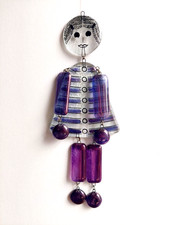 Glas Handbemalt Dame