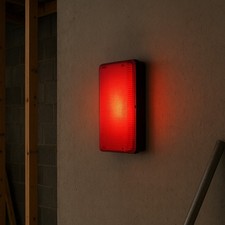 LED rote Außenwandleuchte, 10W CCT 1200Lm 240V Warnschott Beleuchtung IP65