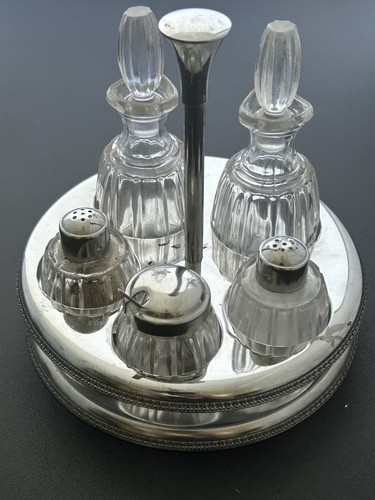 Vintage glas kruzifix set salz - glas,