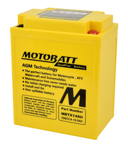 Motobatt mbtx14au 12v - 12v, 16,5ah