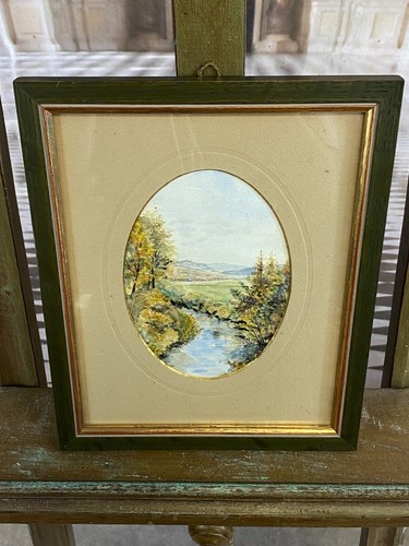 Aquarell fluss landschaft - aquarell,