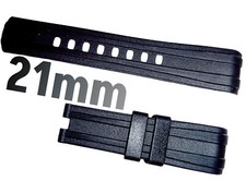 Uhrenarmband 21mm für OMEGA Seamaster Professional 300M 43.5mm Kautschuk Schwarz
