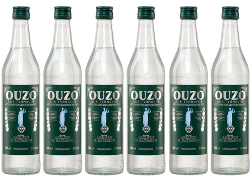 Ouzo tirnavos green 7l - 6x, 0,7l