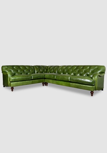 Ecksofa ledersofa grün - ledersofa,