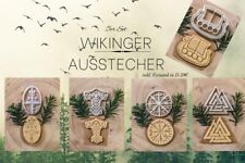 Wikinger Ausstecher Mjölnir,Valknut,Vegvisir,Viking Boat, Rune ! 5er Set !