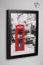 Bilderrahmen Ceres 200 Größen Holz stabil MDF Schwarz matt Glas Antireflex