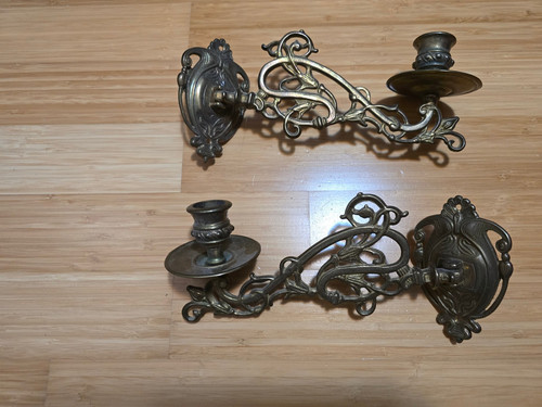 Vintage messing kerzenhalter - kerzenhalter,