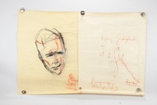 C25P31- Zeichnung ua Kohle Dr. Hämmerle in der vierten Dimension sign. dat 1963