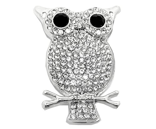 Brosche eule schalclip mit - eule,