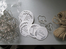 35 Tischkarten 47 Kartenhalter Platzkarten Hochzeit Taufe Herz Love